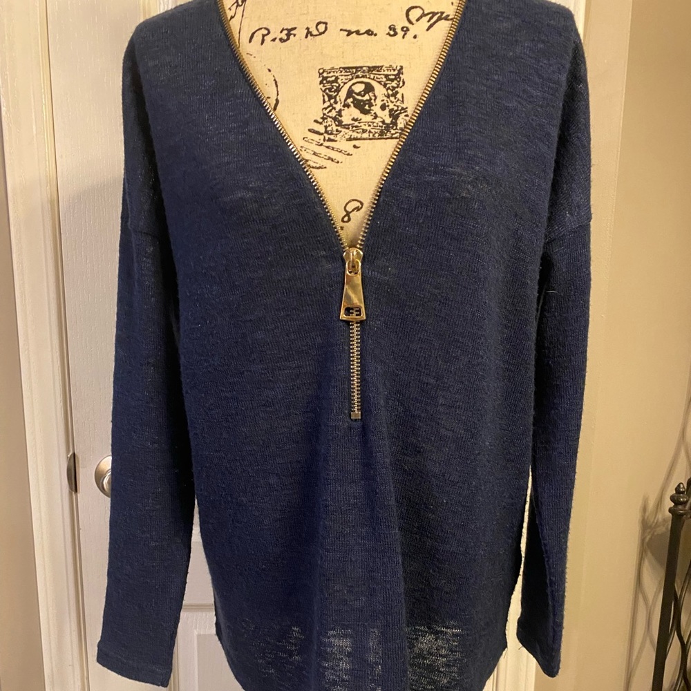 Light Weight pull over with 3/4 zipper